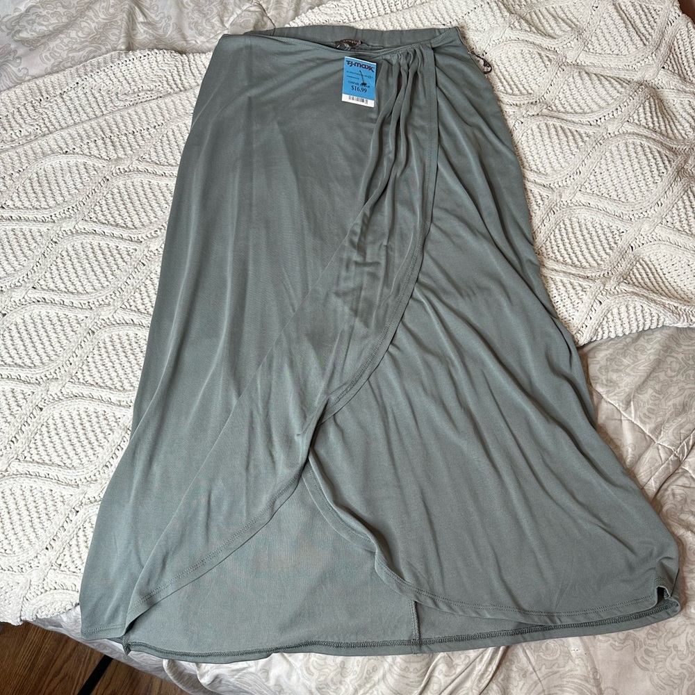 Sage Green Wrap Skirt